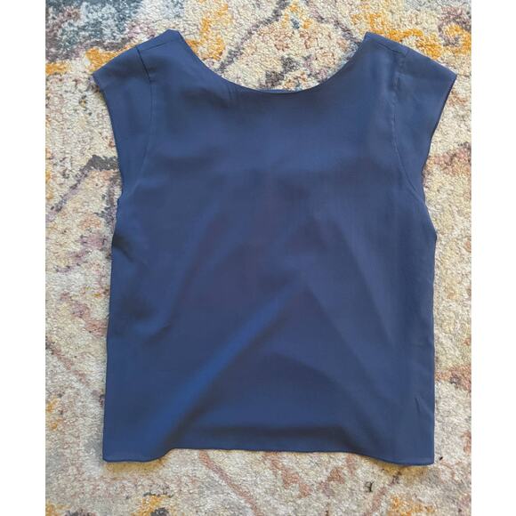 Alice + Olivia Blue Silk Blouse - Picture 6 of 10